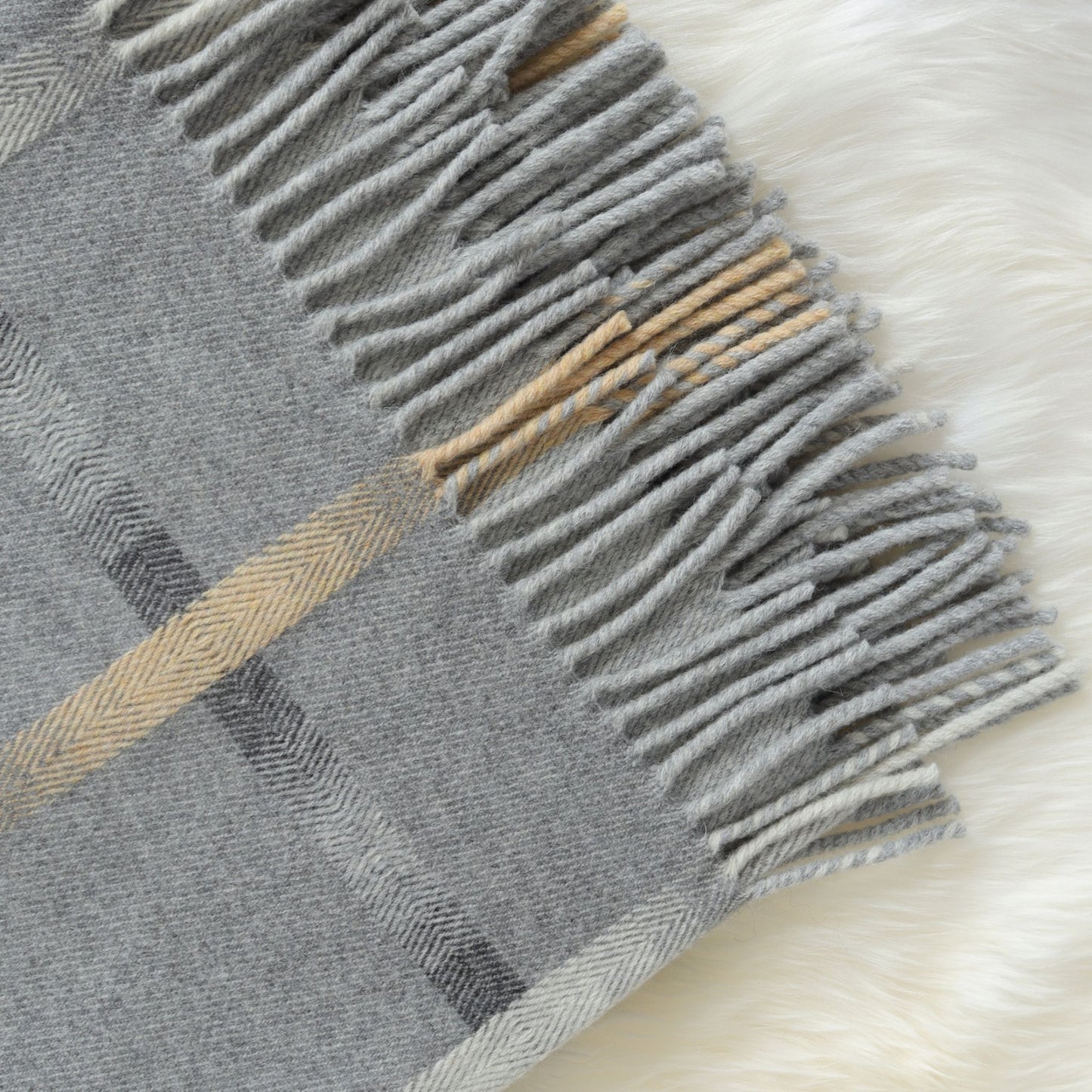 Remony Maree Wool Throw in Mist