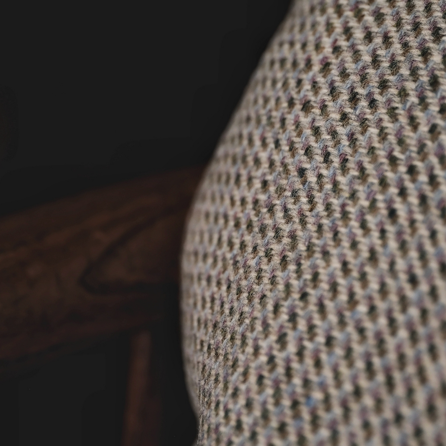 Skye Tweed Square Cushion in Grey