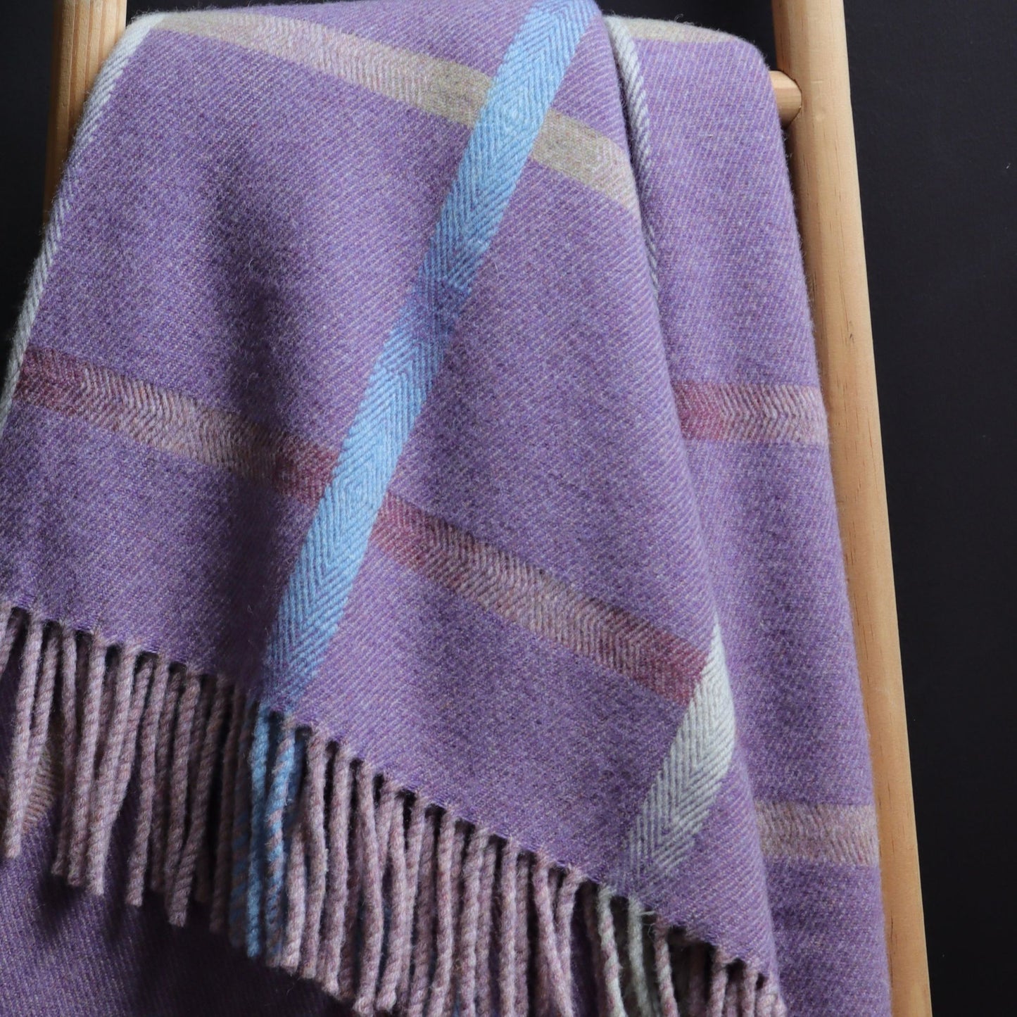 Remony Maree Wool Throw in Amethyst