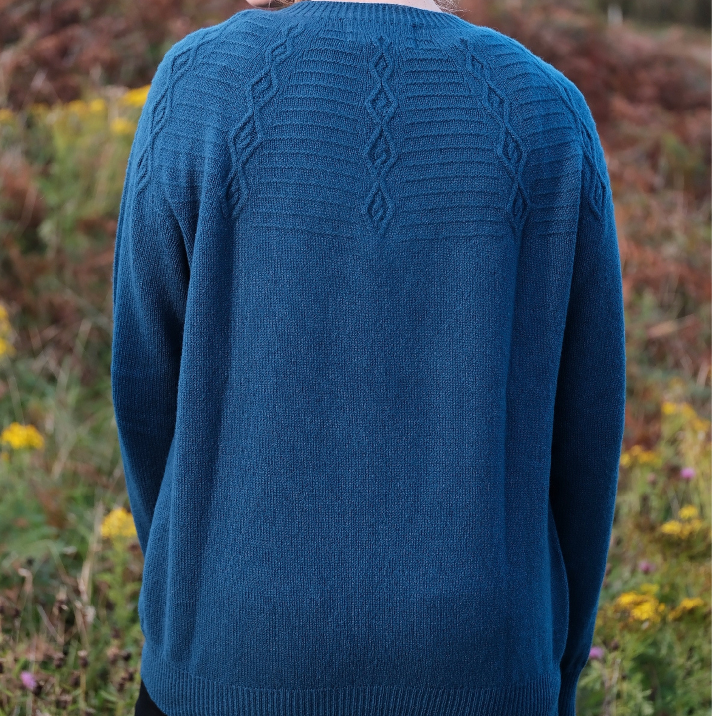 Ladies Harley of Scotland Duke Lambswool Crew Neck Sweater