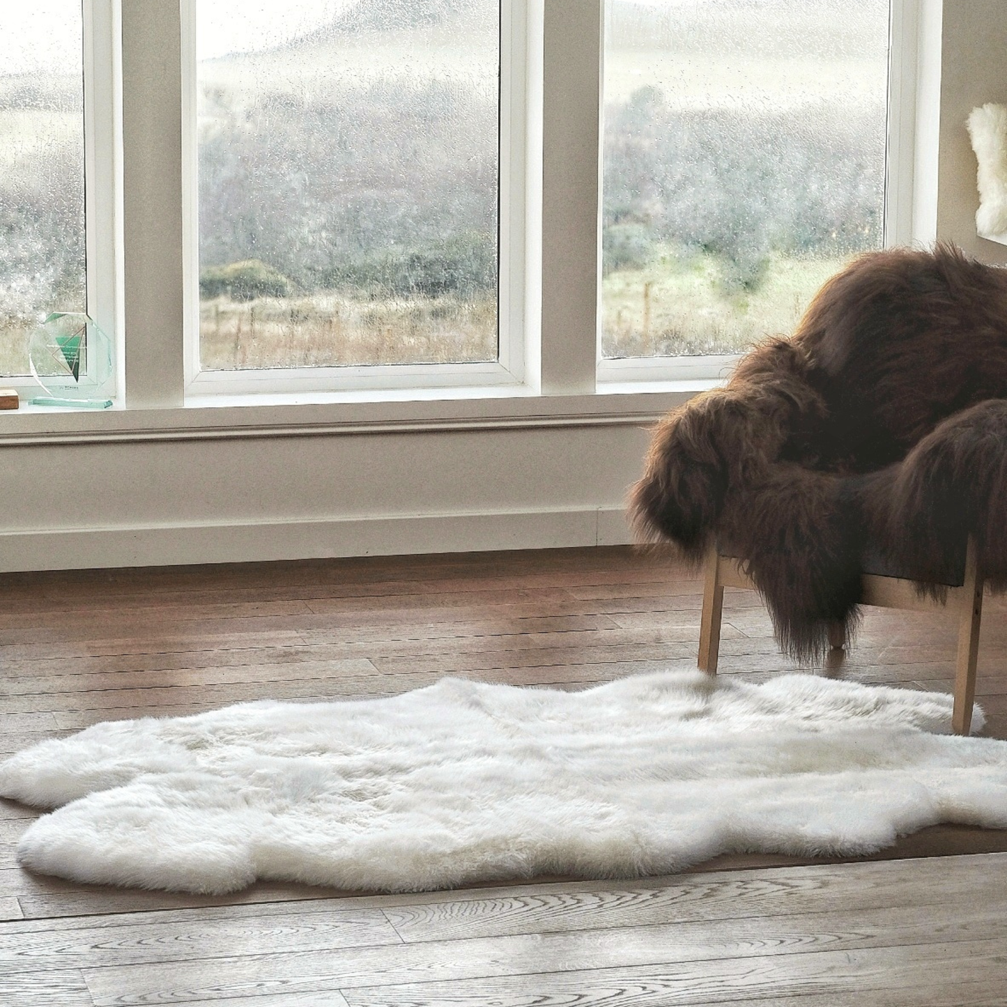 MERINO QUAD SHEEPSKIN RUG 185X105CMS