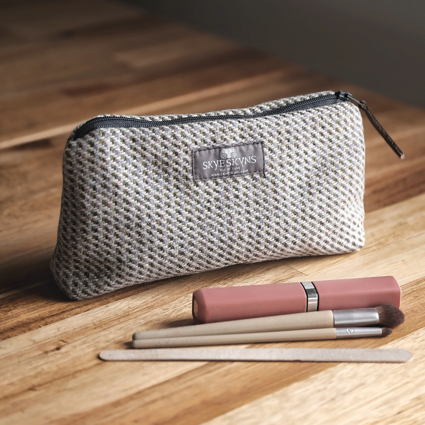 Skye Tweed Cosmetic Pouch