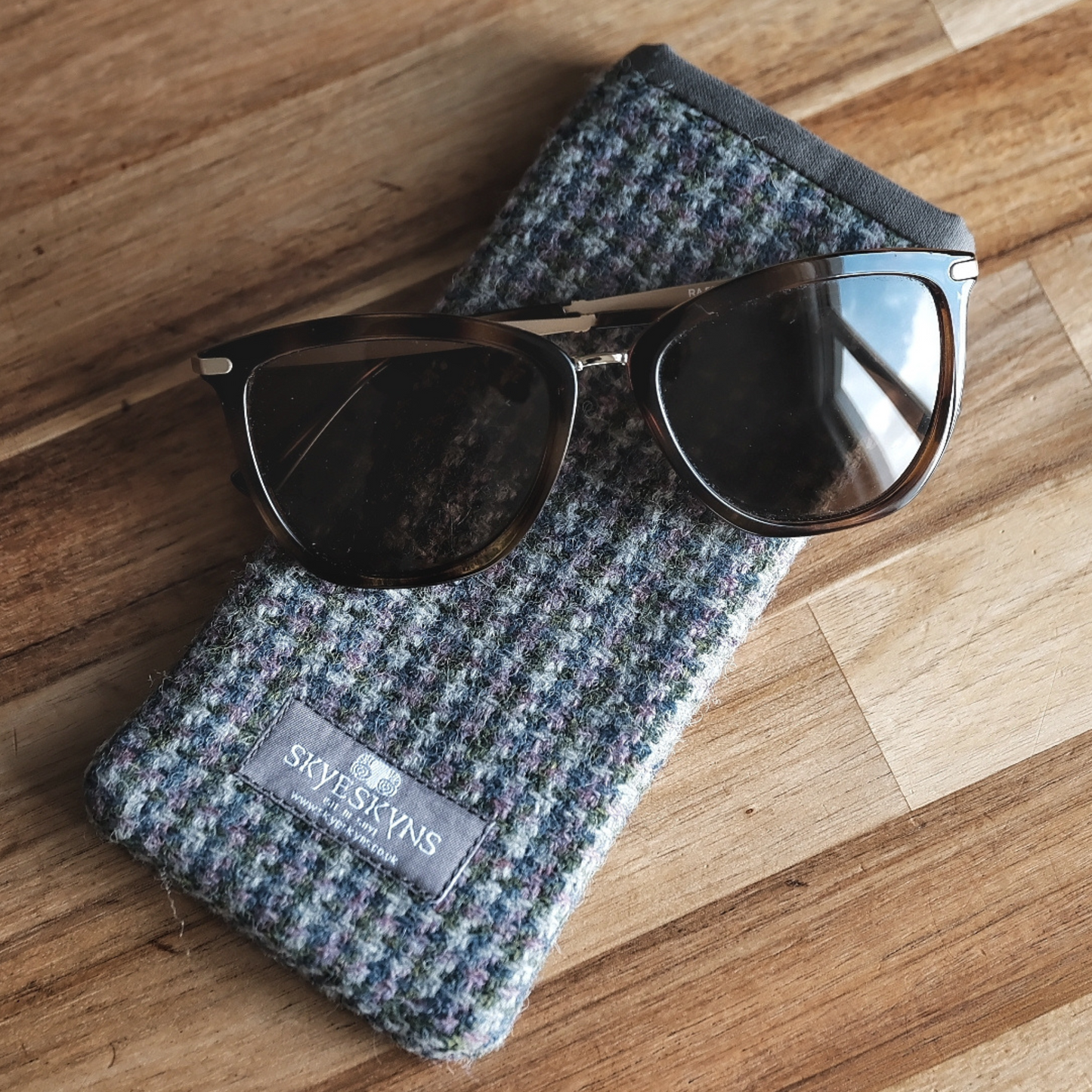 Skye Tweed Glasses Pouch in Heather or Grey