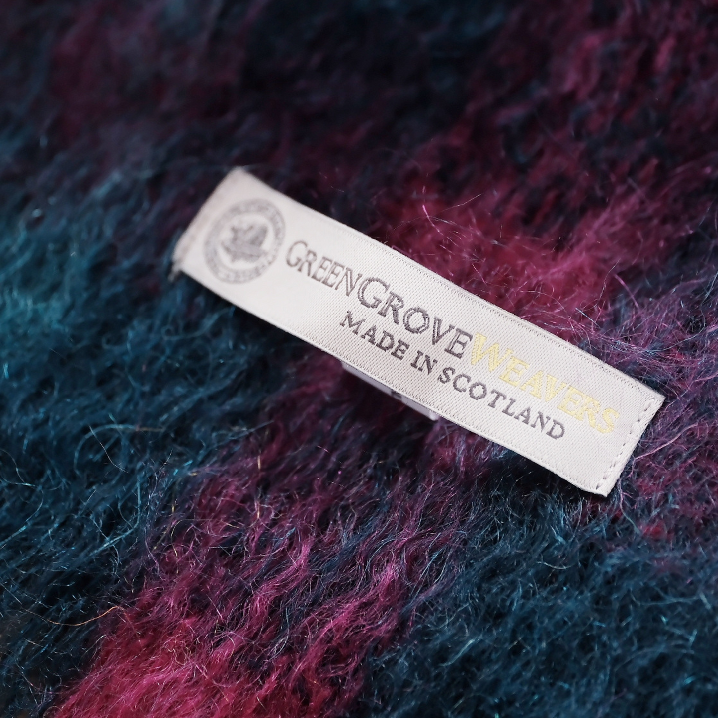 Green Grove Weavers Viridian Mohair Scarf