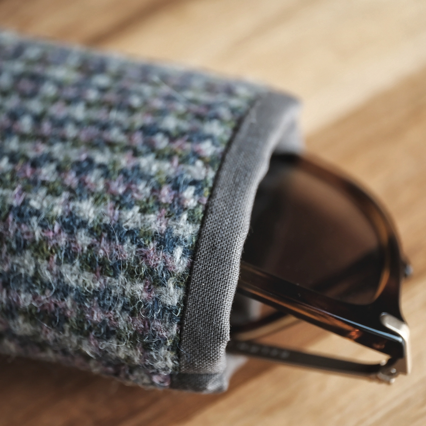 Skye Tweed Glasses Pouch in Heather or Grey