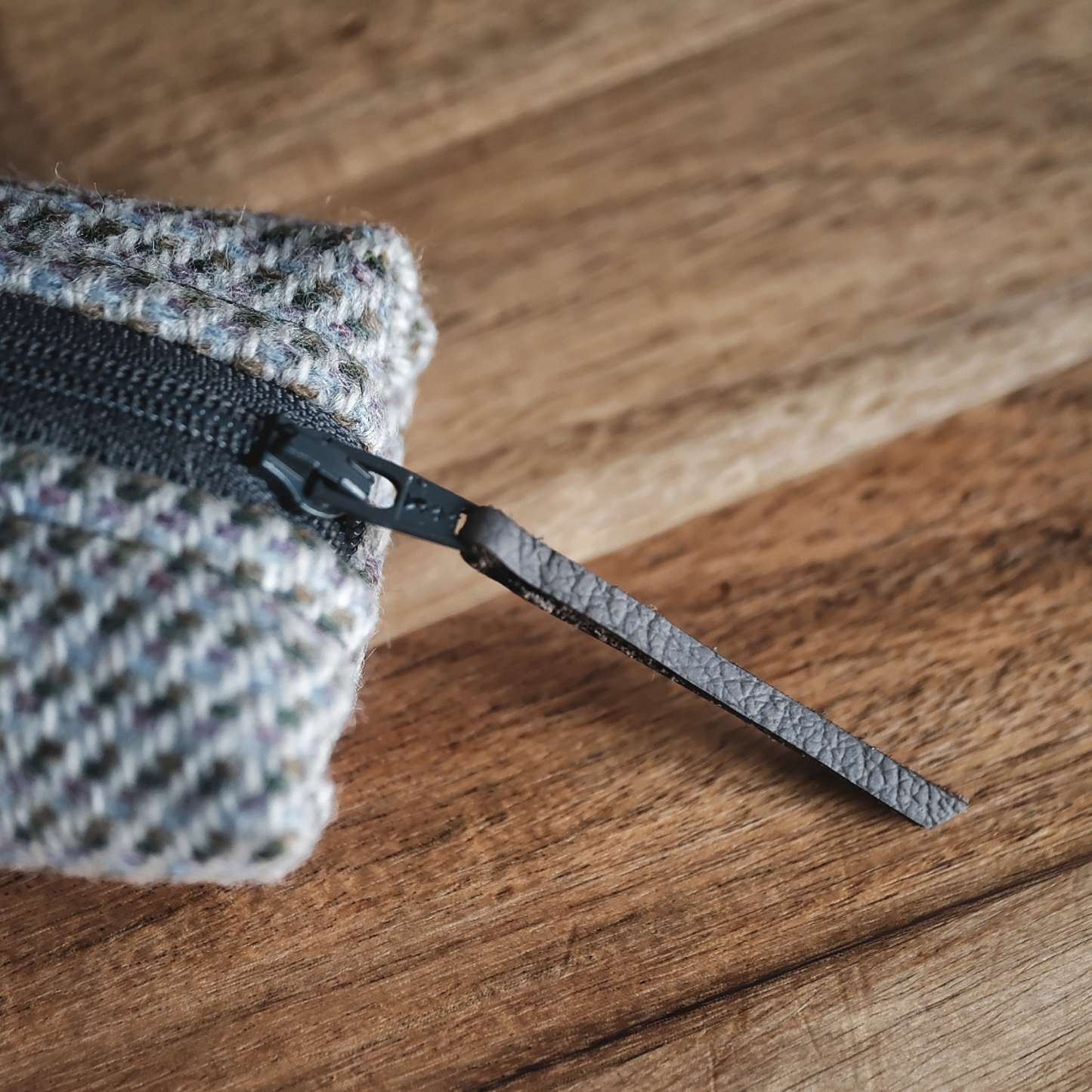 Skye Tweed Pencil Case in Heather or Grey