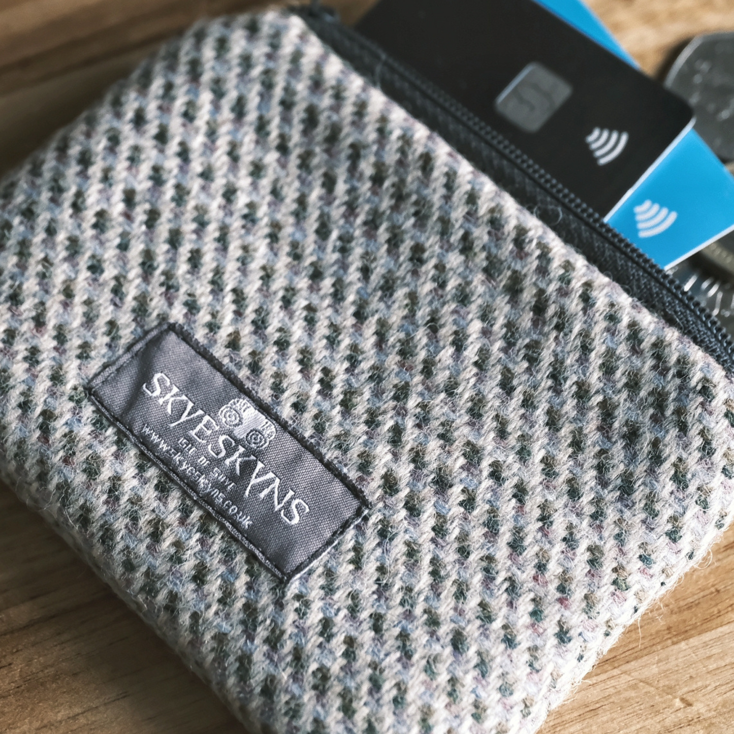 Skye Tweed Card Purse in Heather or Grey