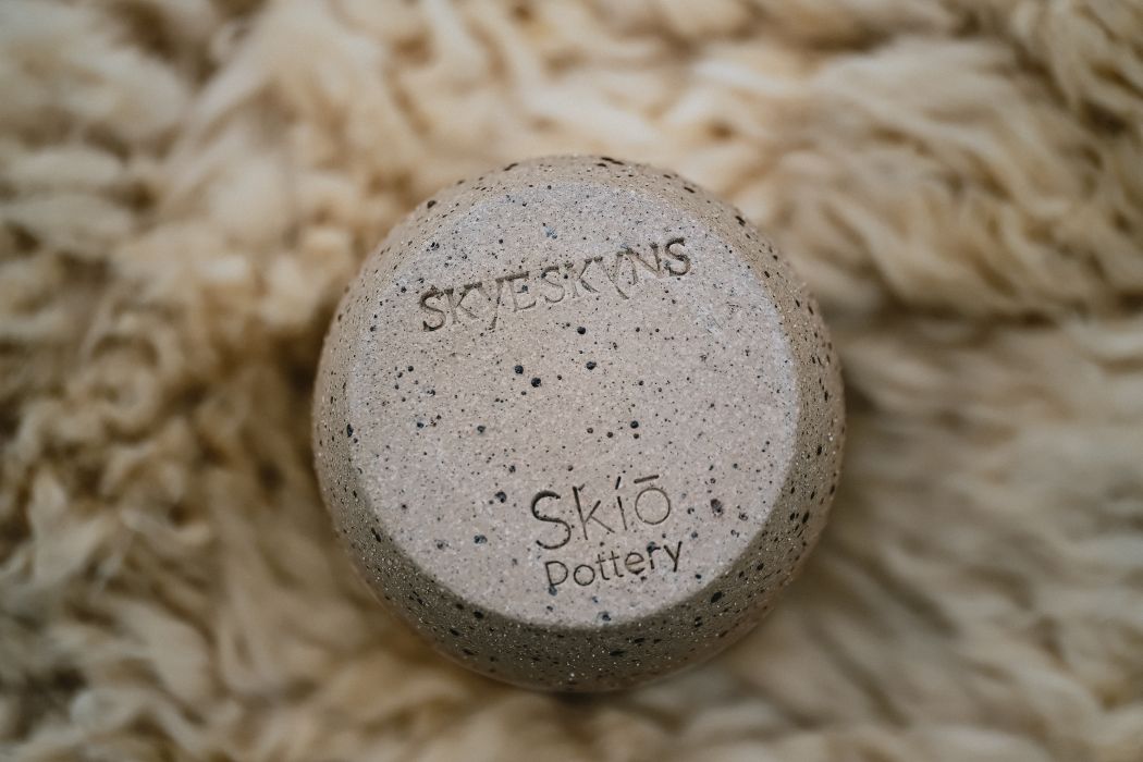 Hand Thrown Skye Travel Mug (White or Coral Blue)