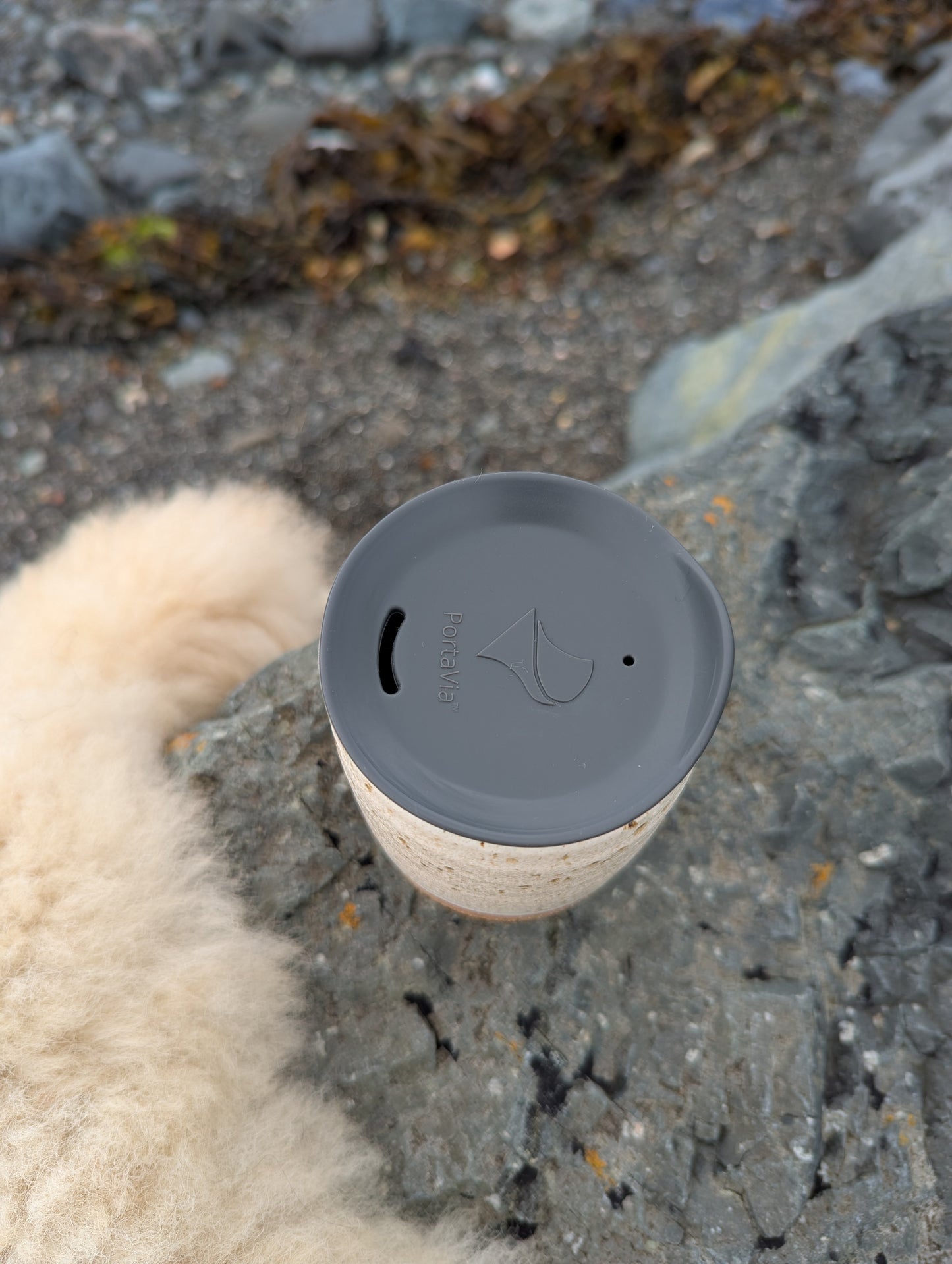 Hand Thrown Skye Travel Mug (White or Coral Blue)