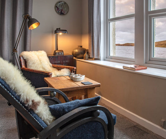Sheepskin on chair