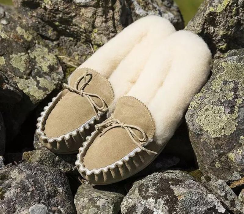 Sheepskin slippers