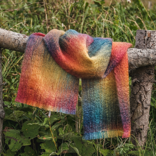 Mohair Scarf in Hue