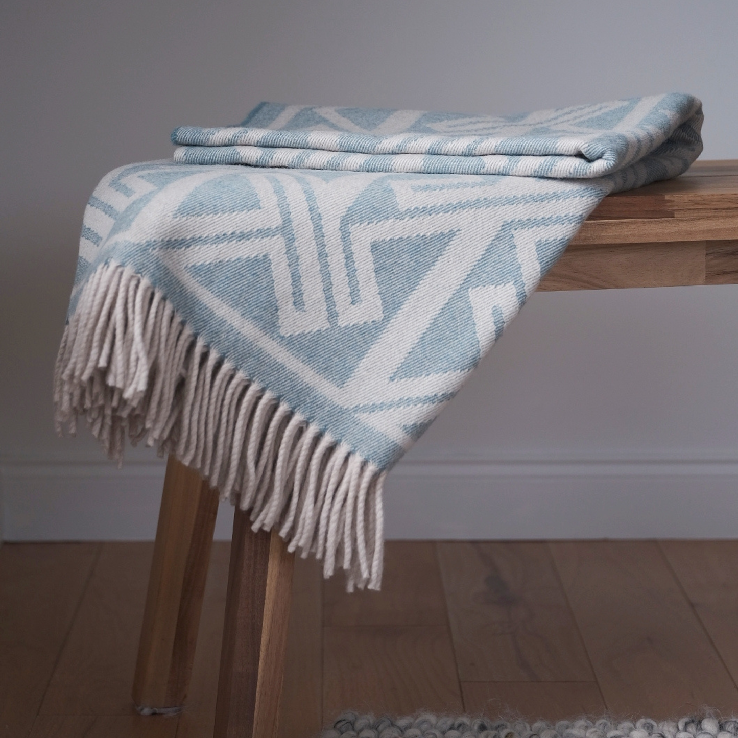 Fortriu Wool Throw in Woad