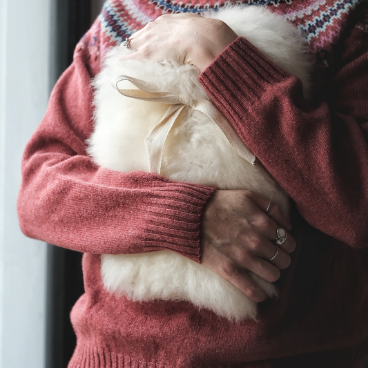 Small Sheepskin Snuggle in White
