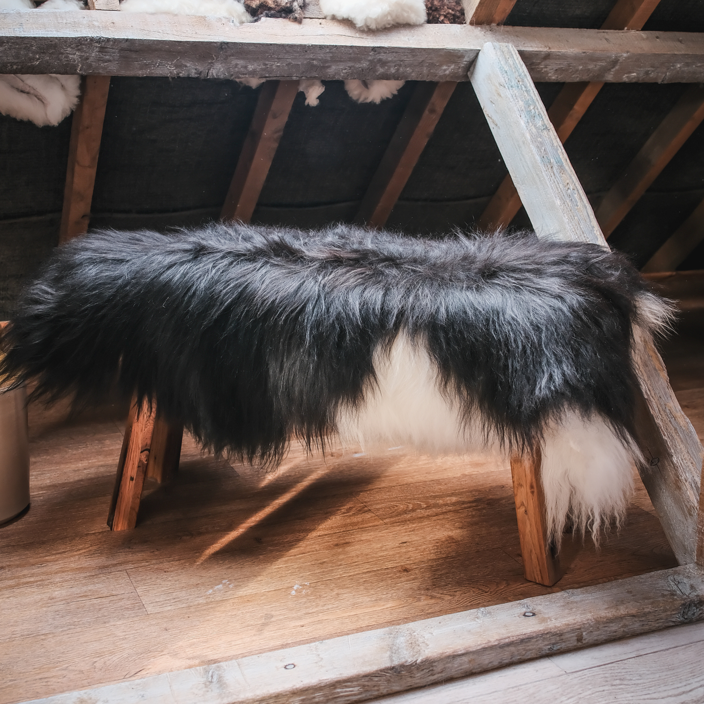 Icelandic Spot Sheepskin Rug / Throw