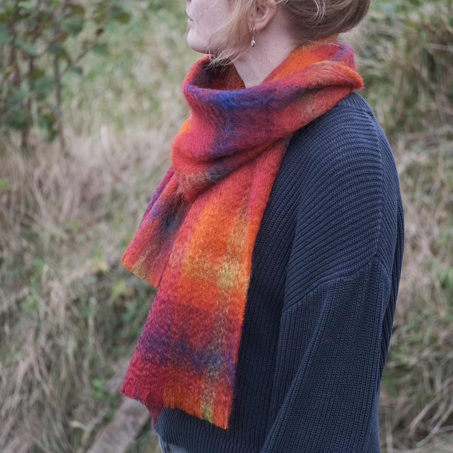 Mohair Scarf in Orangeade