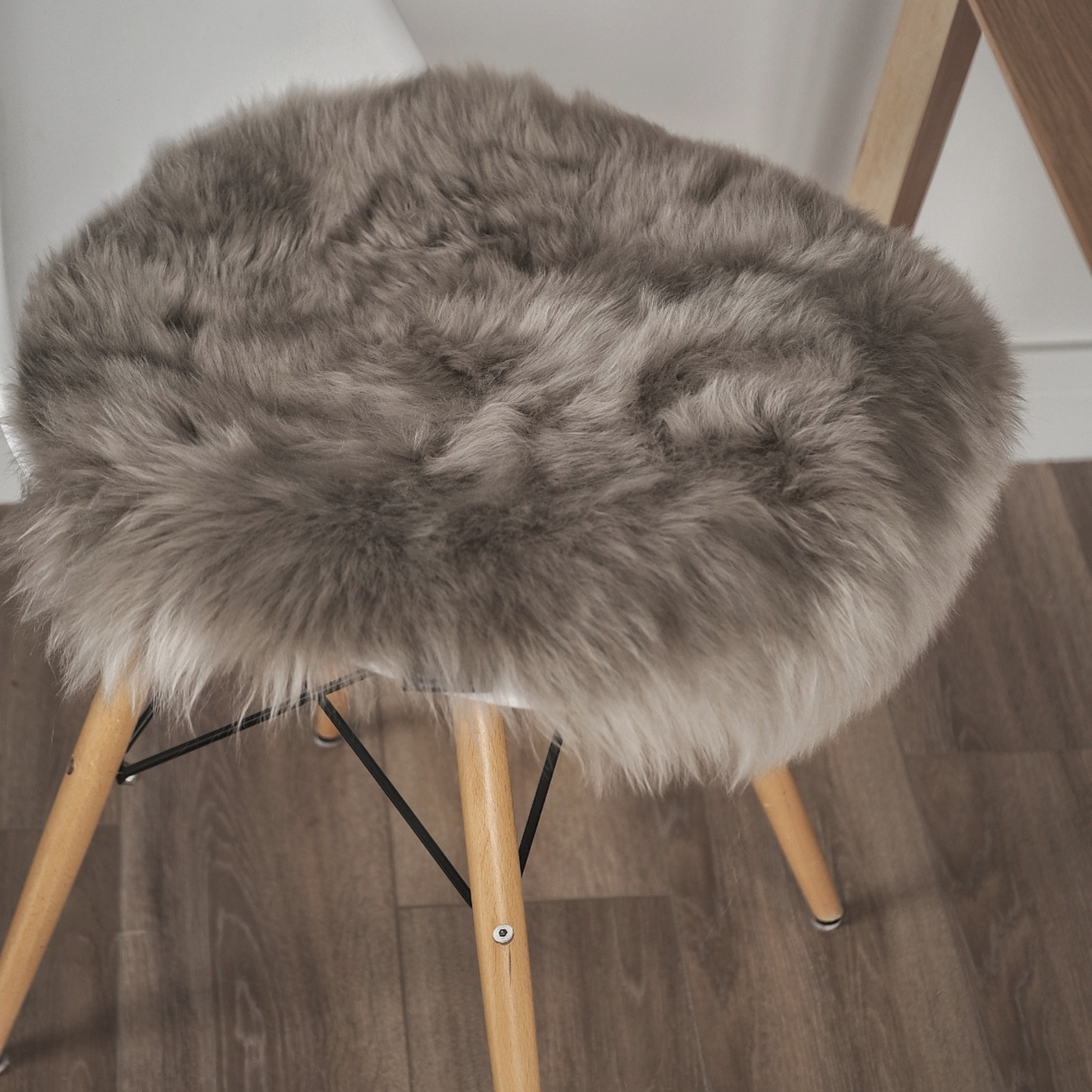 Large Round Seat Pad in Taupe Grey