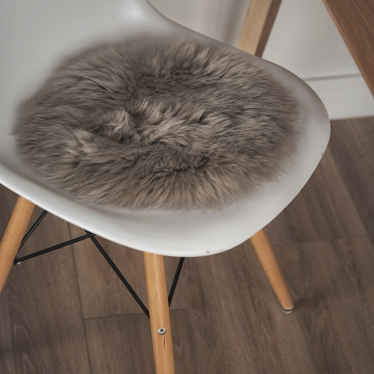 Small Round Seat Pad in Taupe Grey