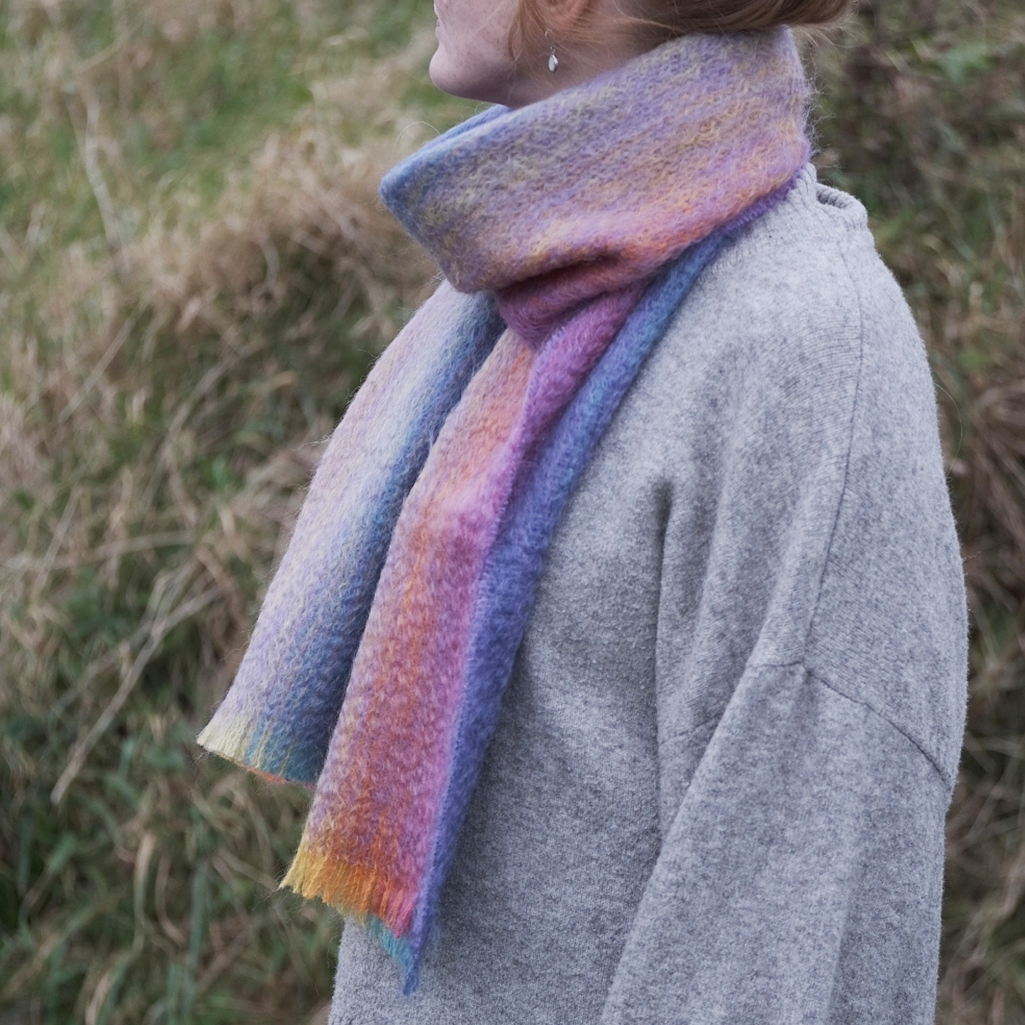 Lavender Mohair Scarf