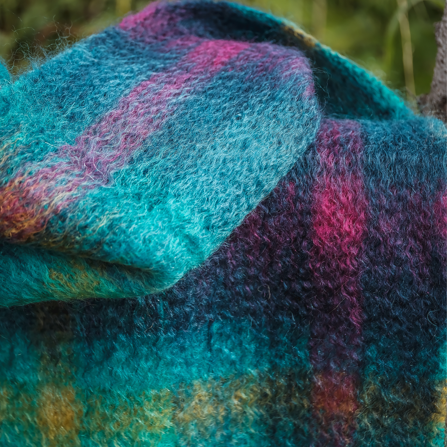 Mohair Scarf in Viridian