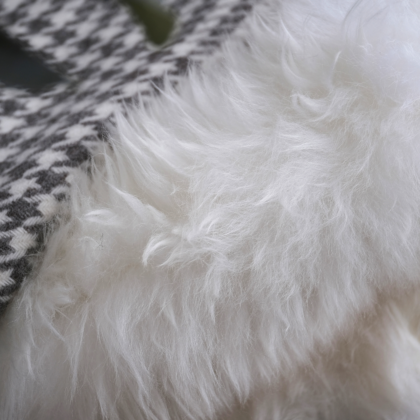 Large Pearl White Sheepskin Beanbag