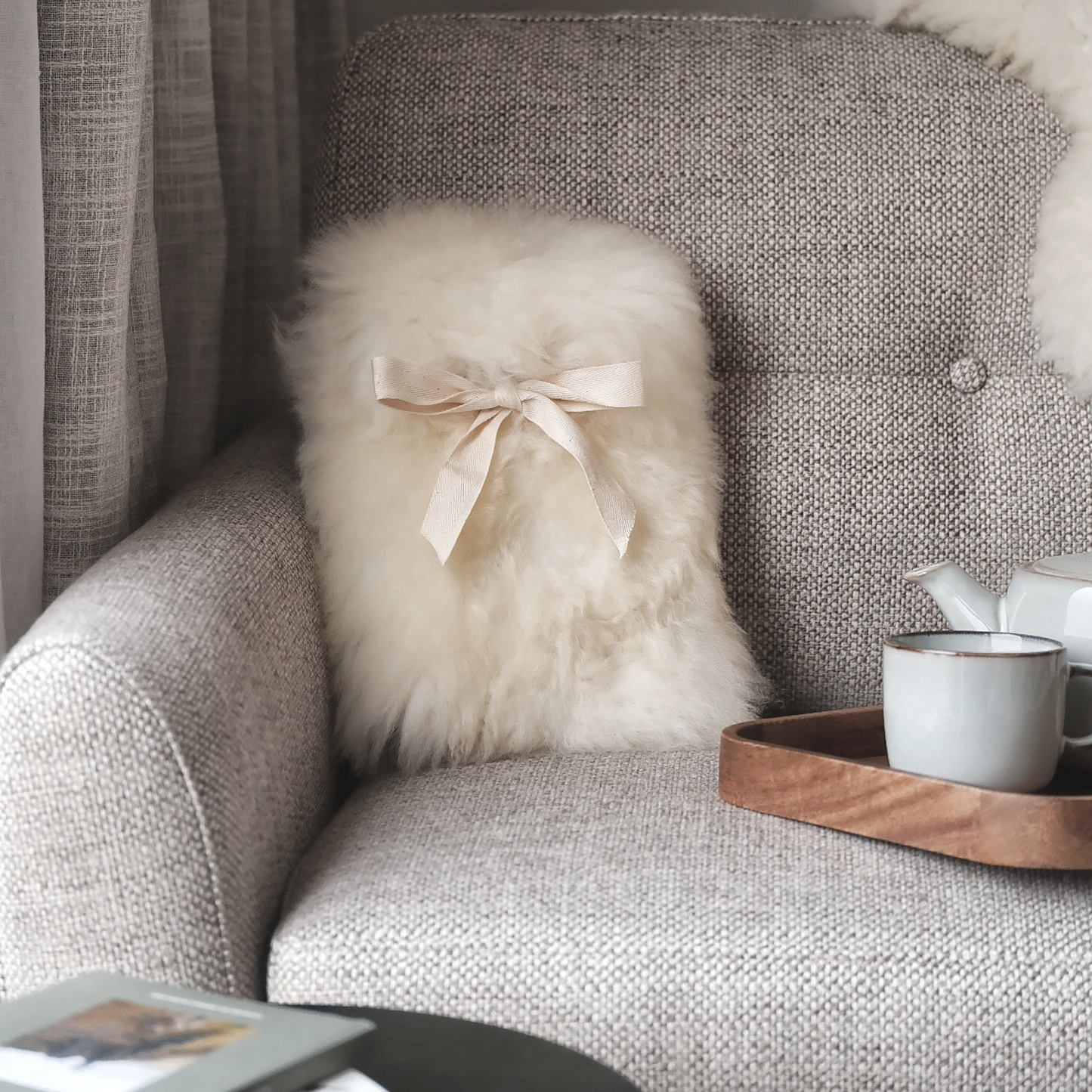 Small Sheepskin Snuggle in White