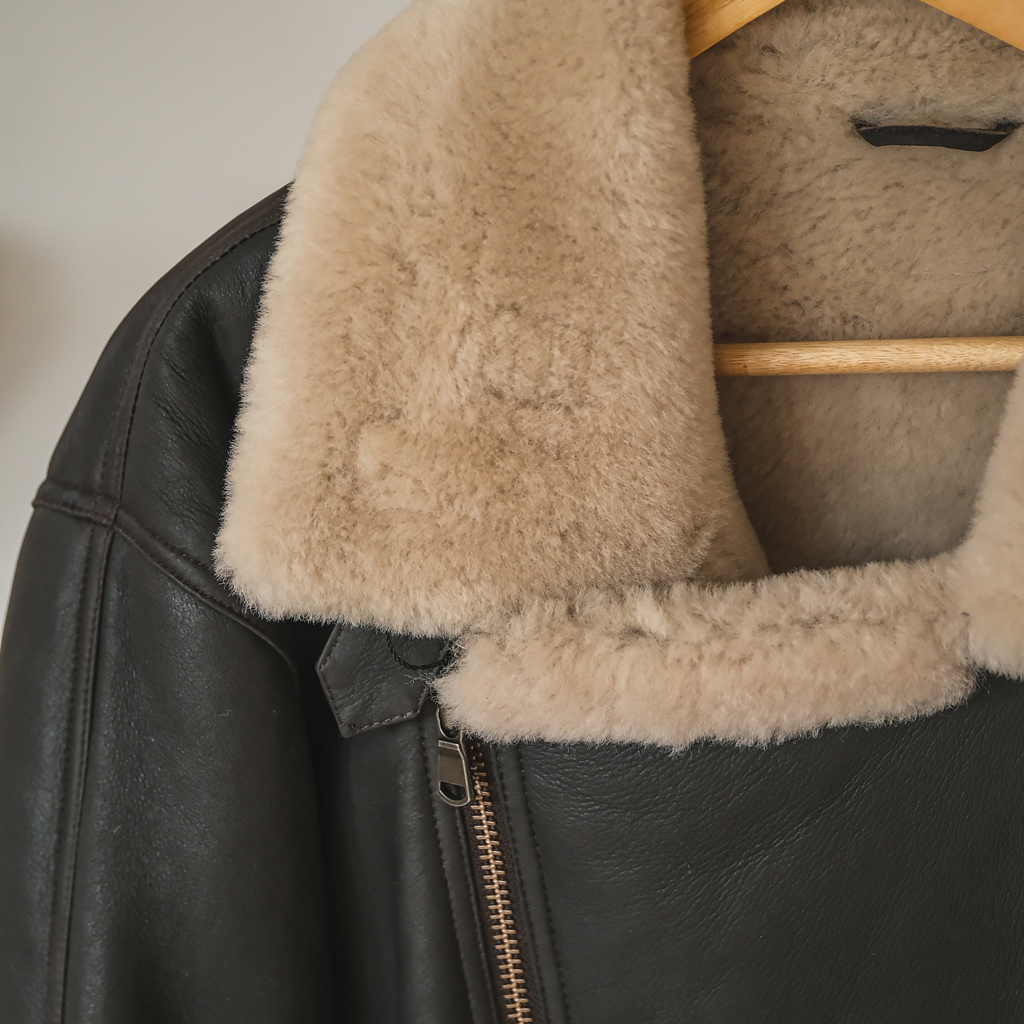 Dark Brown Leather Flying Jacket