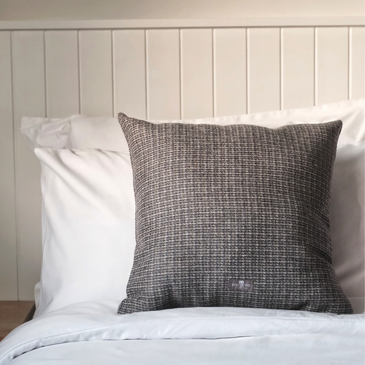 Skye Tweed Square Cushion in Heather