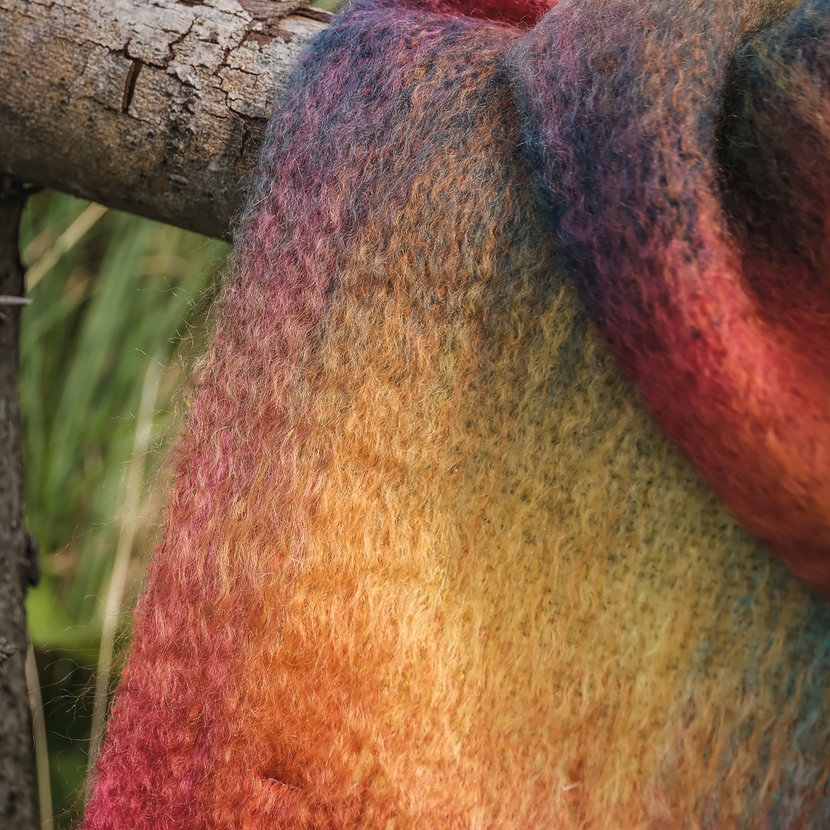 Mohair Scarf in Hue