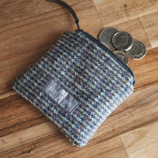 Skye Tweed Small Coin Purse in Heather