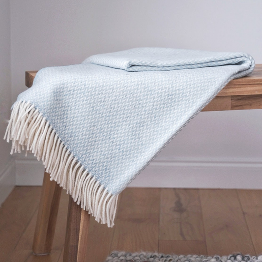 BALINTYRE AQUAMARINE WOOL THROW