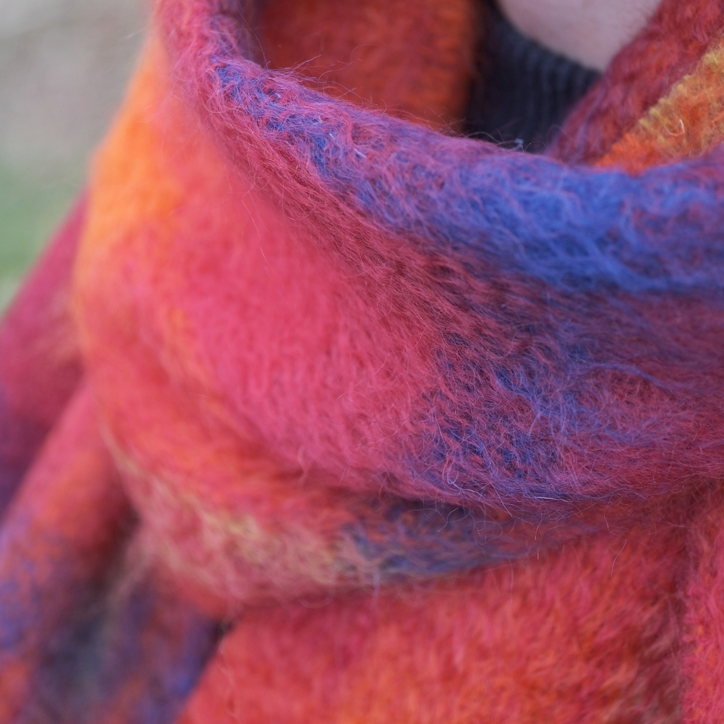 Mohair Scarf in Orangeade