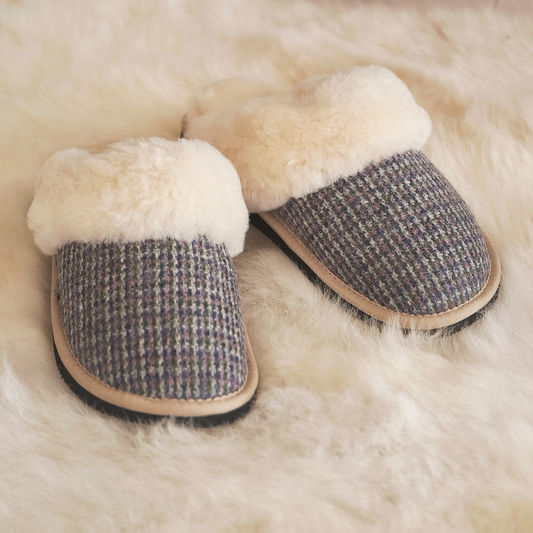 SKYE TWEED MULE SLIPPERS (UK 4-8)