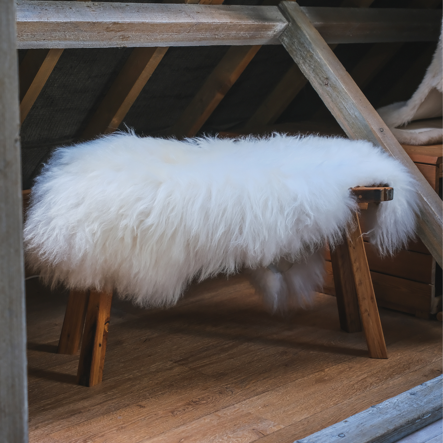 Icelandic White Sheepskin Rug / Throw