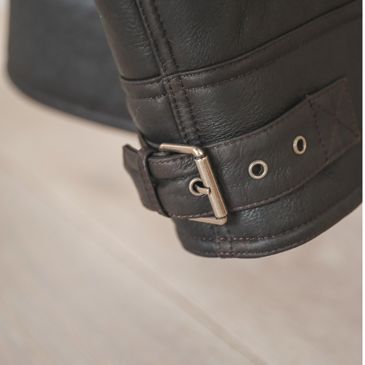 Dark Brown Leather Flying Jacket