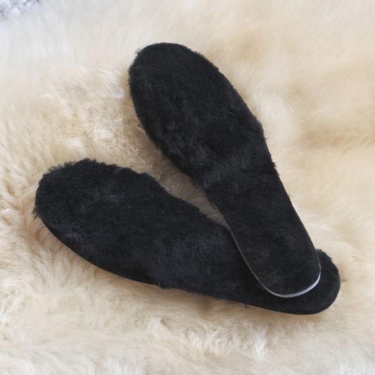 SHEEPSKIN INSOLES (UK 3-13 - BLACK)