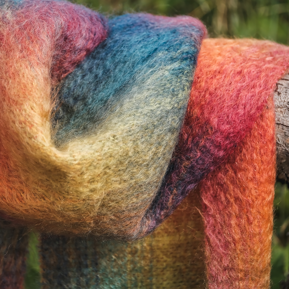 Mohair Scarf in Hue