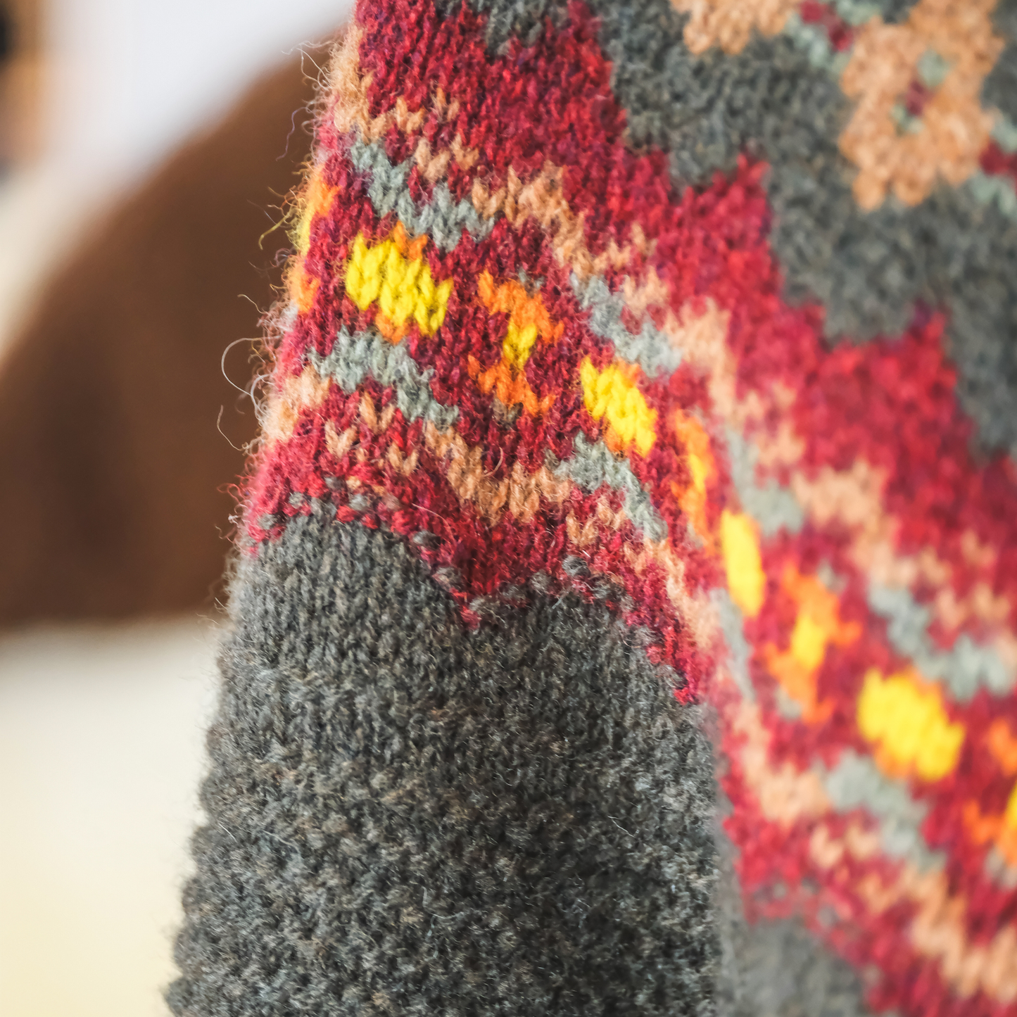 Stoneybrek Sweater in Red Oak