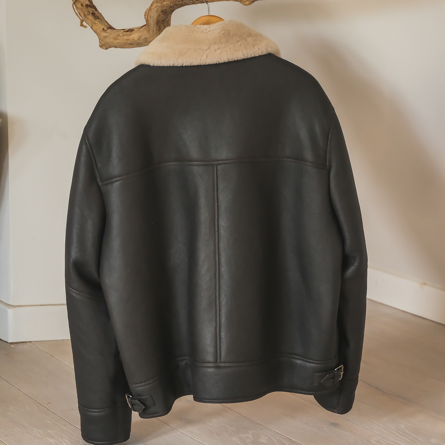 Dark Brown Leather Flying Jacket