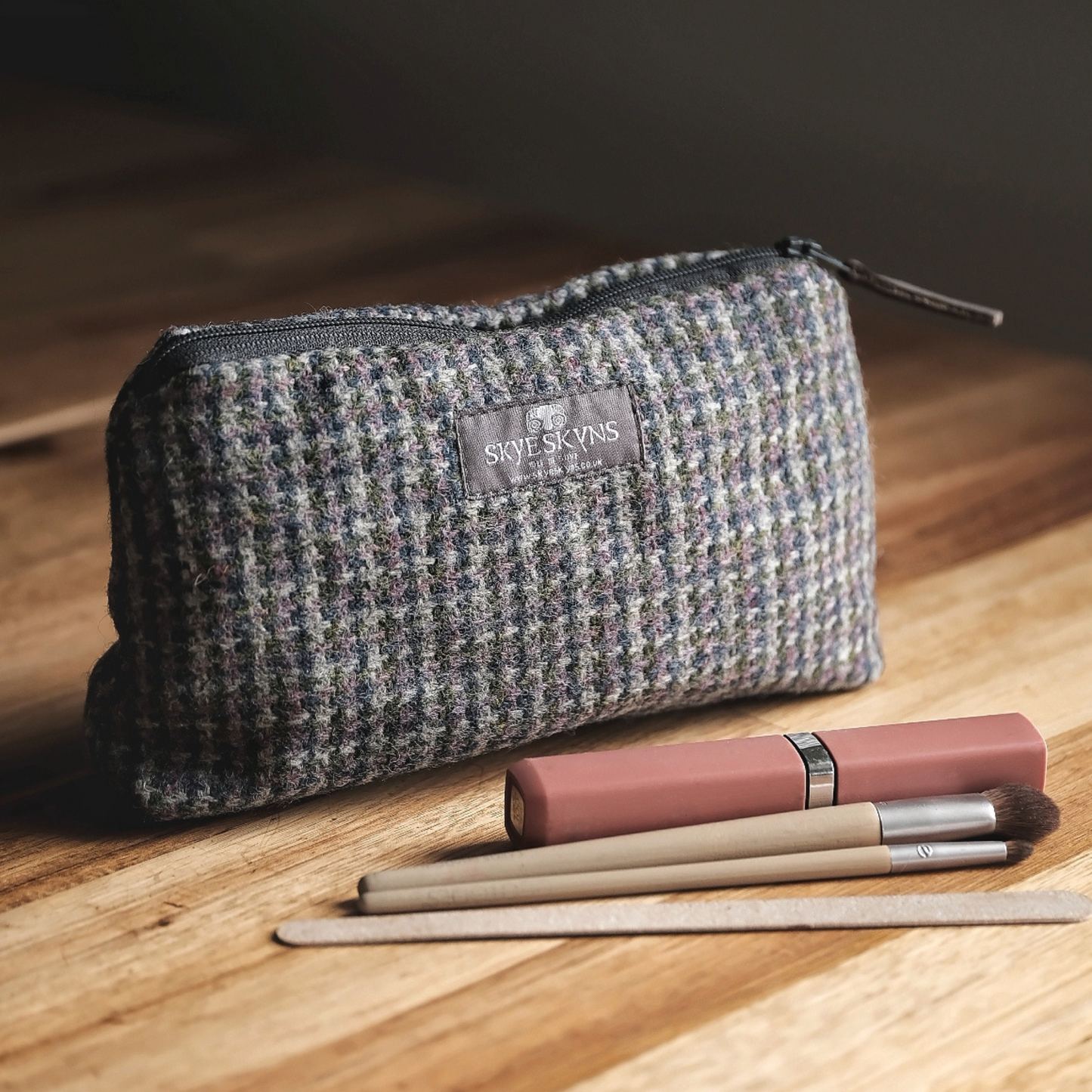 Skye Tweed Cosmetic Pouch