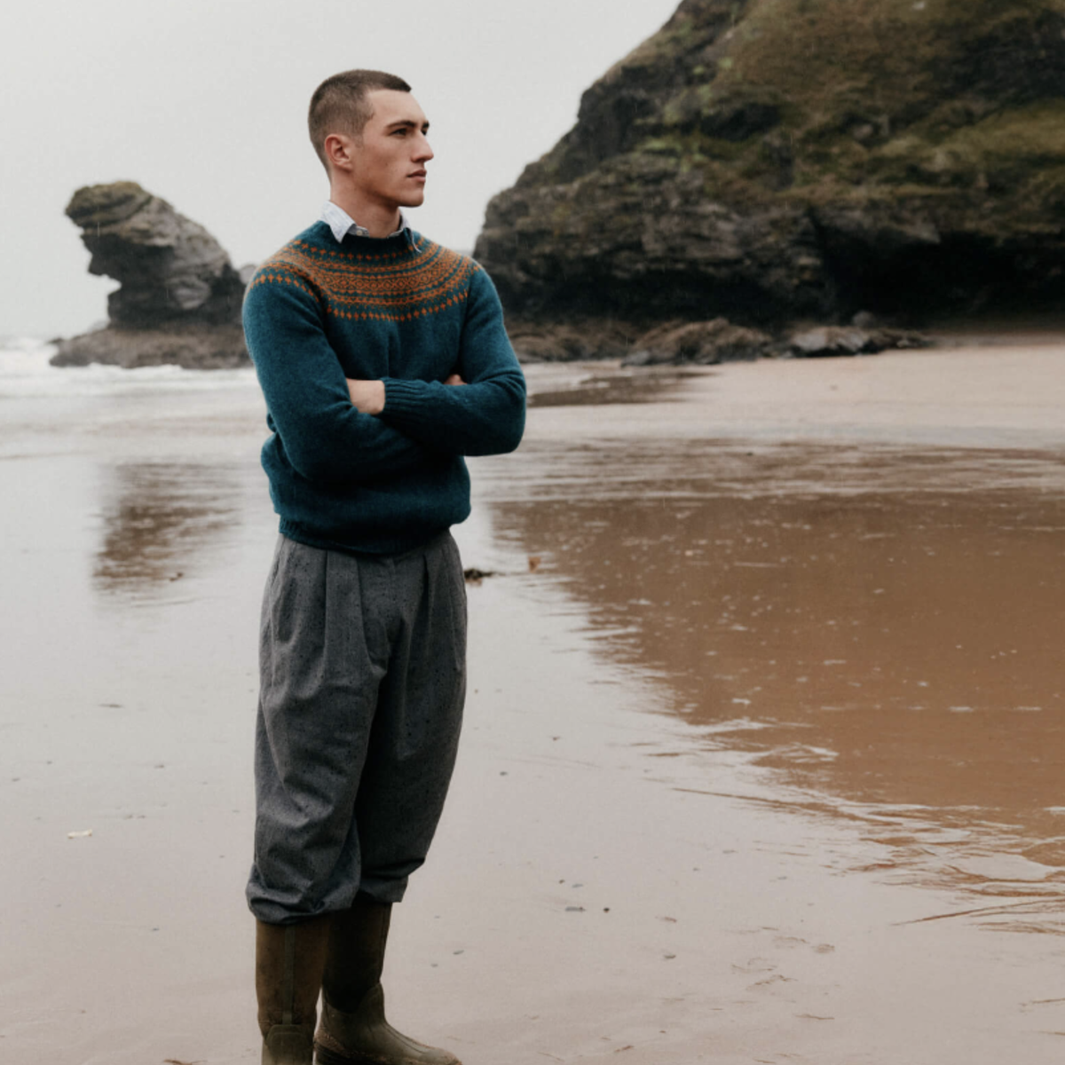 Rannoch Sweater in Tempest Amber