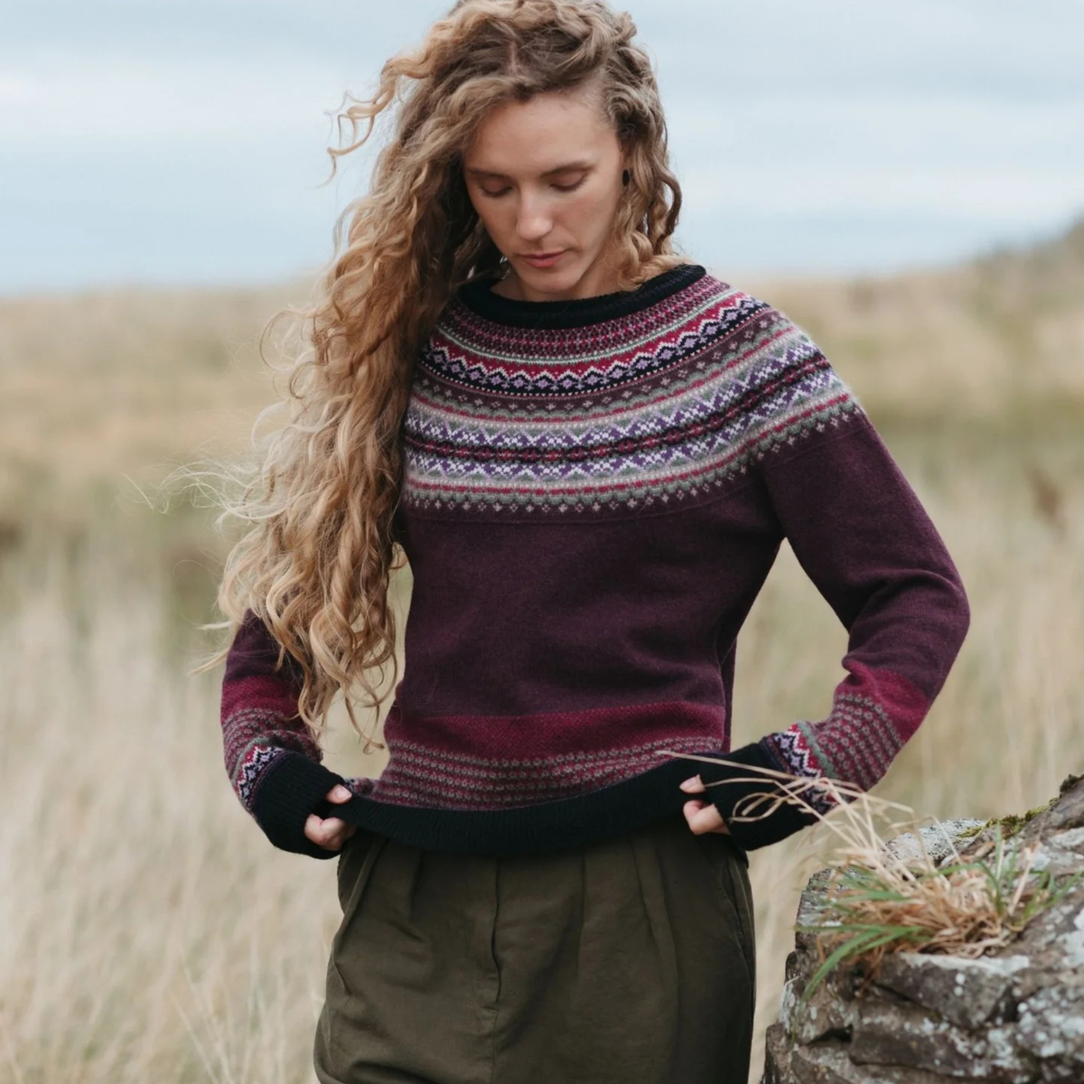 Alpine Sweater in Tyrian
