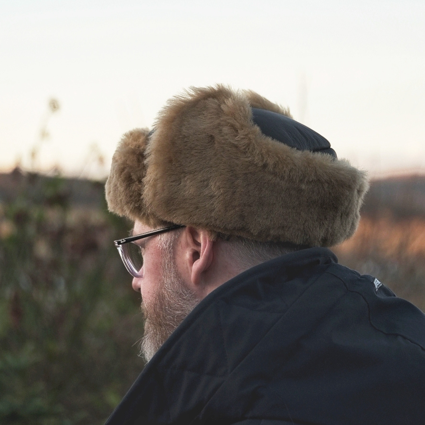 Trapper Hat in Brown and Honey