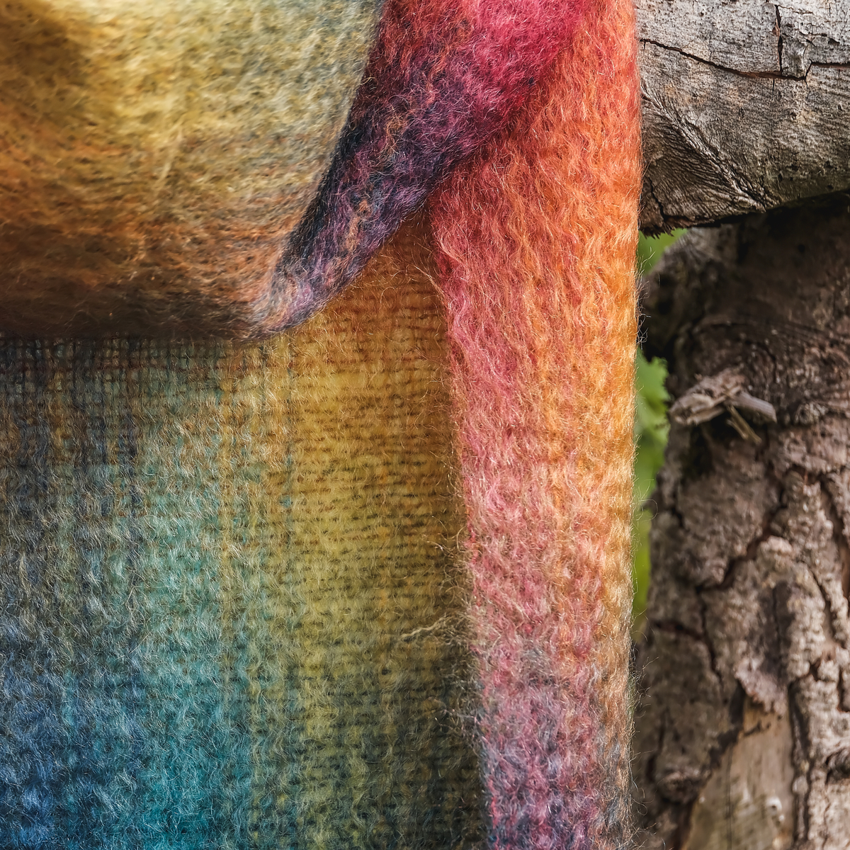 Mohair Scarf in Hue