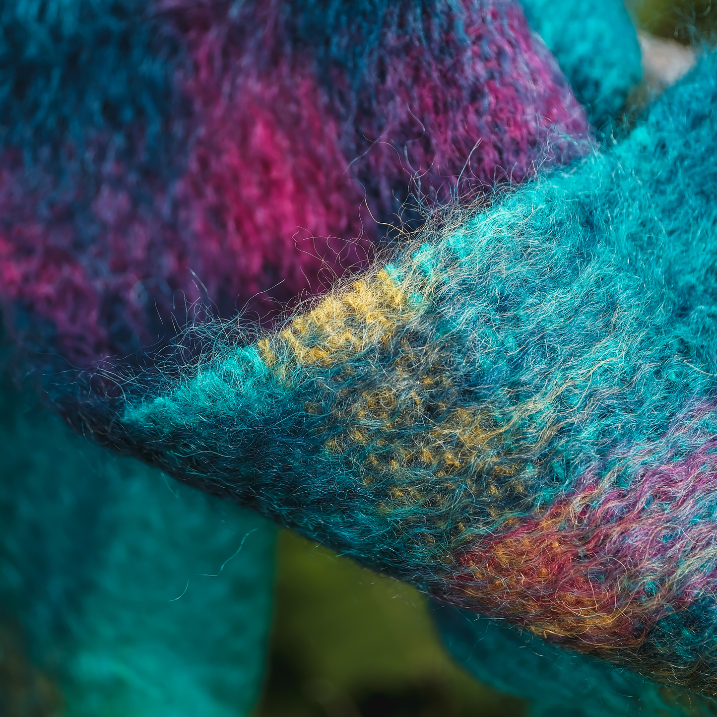 Mohair Scarf in Viridian