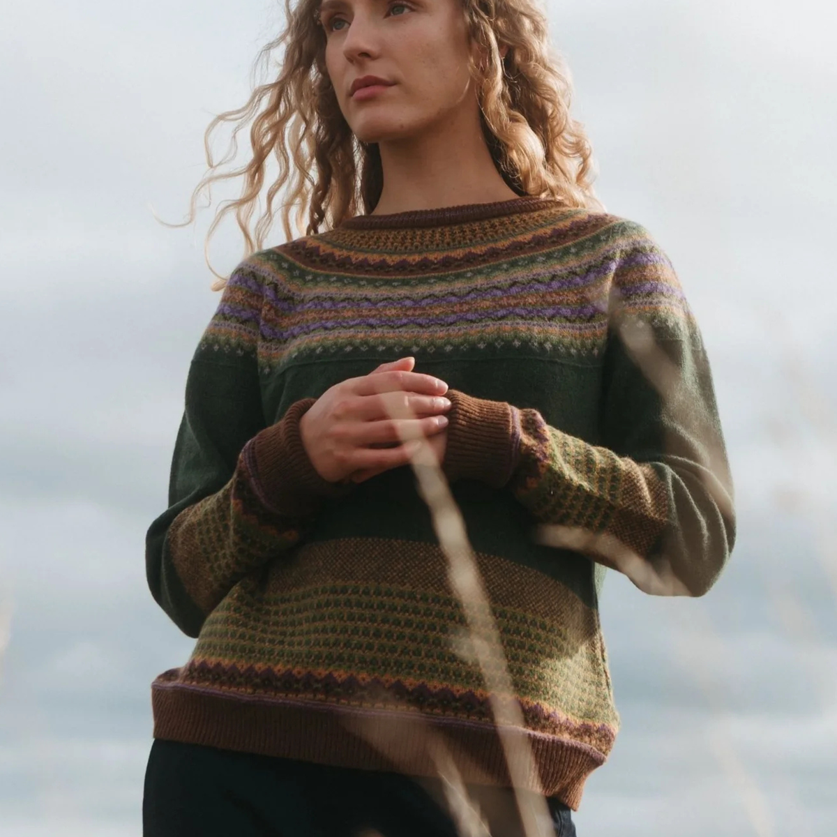 Alpine Sweater in Thistle