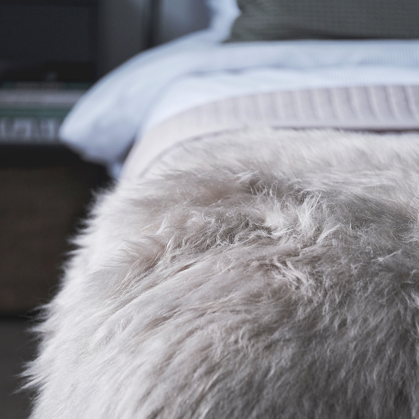 Taupe Grey End to End Rug / Throw