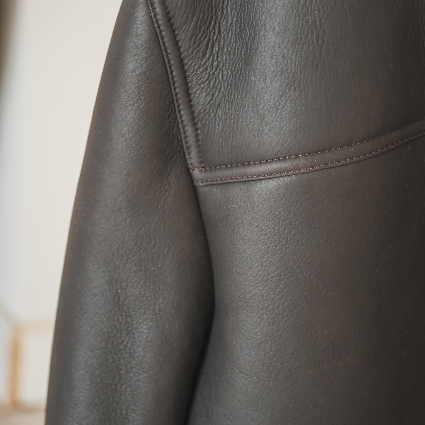 Dark Brown Leather Flying Jacket