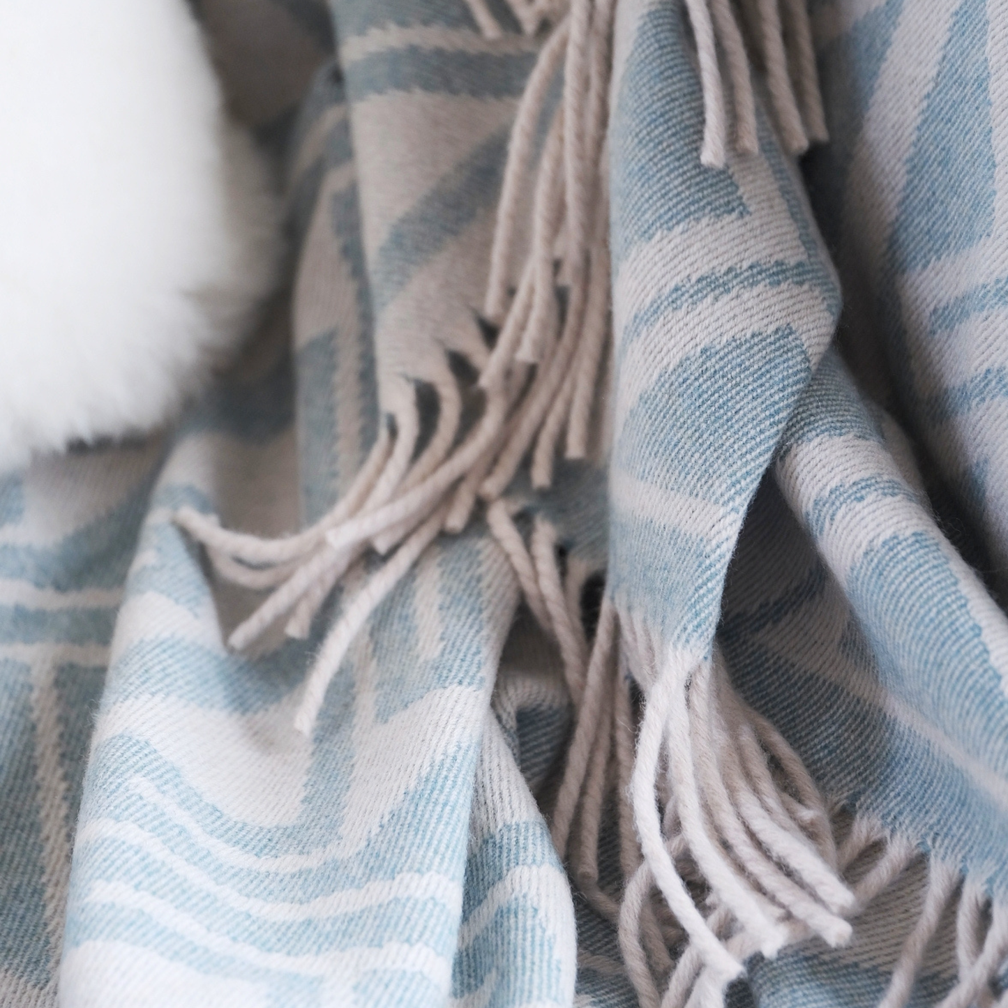 Fortriu Wool Throw in Woad