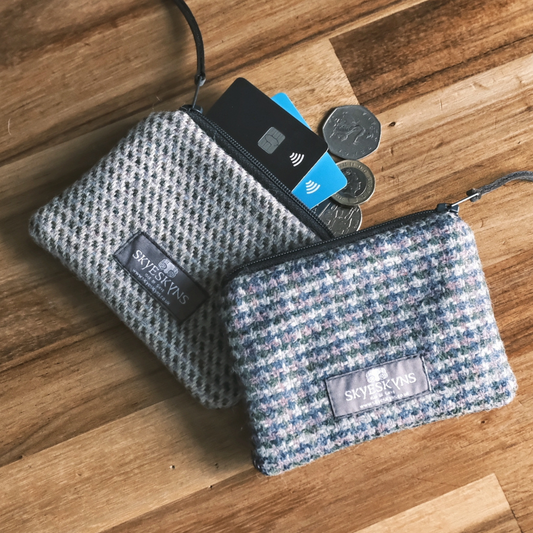 Skye Tweed Card Purse in Heather or Grey